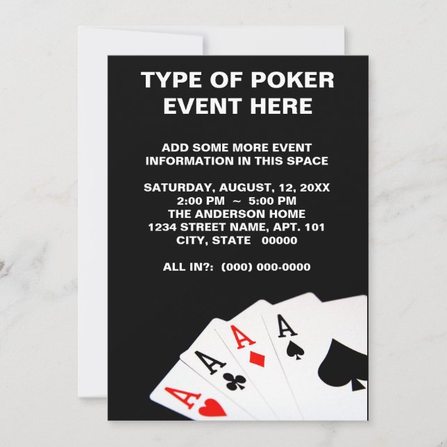 Invitations de poker (Devant)