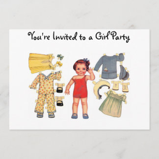 Invitations de poupées papier pour bébés