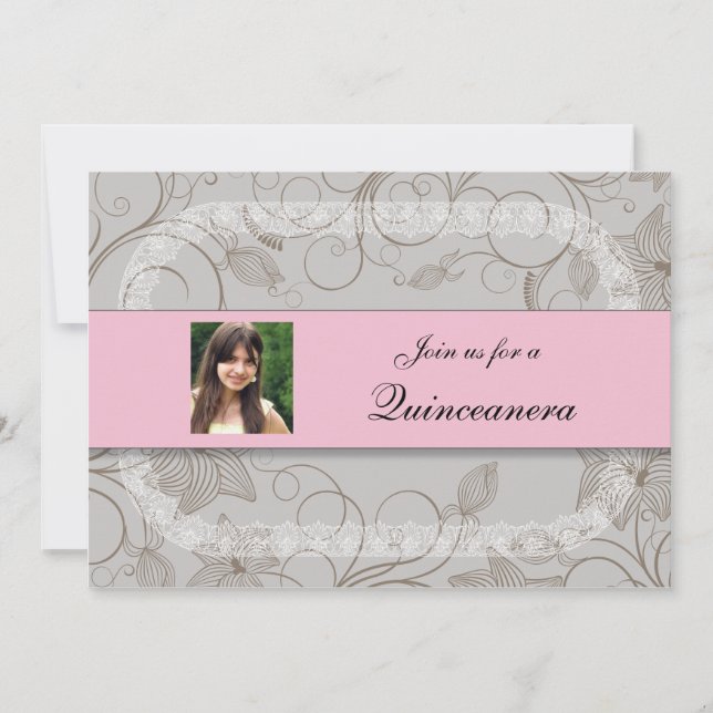 Invitations de Quinceanera (Devant)
