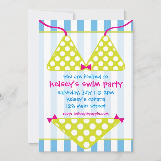 Invitations de réception au bord de la piscine de (Devant)