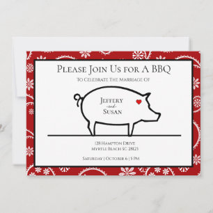 Invitations de réception barbecue