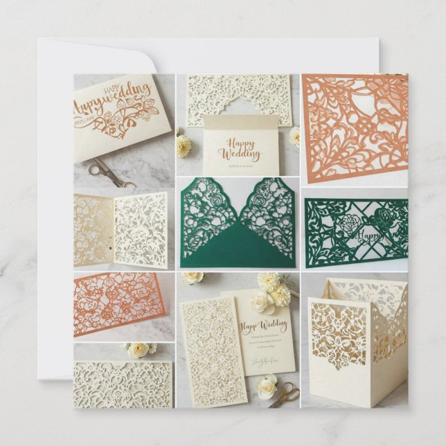 Invitations de réception de mariage (Devant)