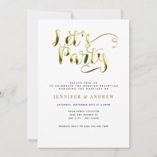 Invitations De Réception De Mariage Simple