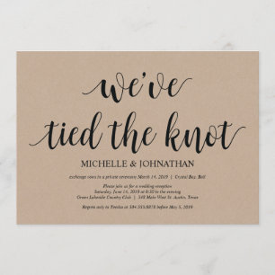 Invitations de réception Rustic Kraft Mariage Elop