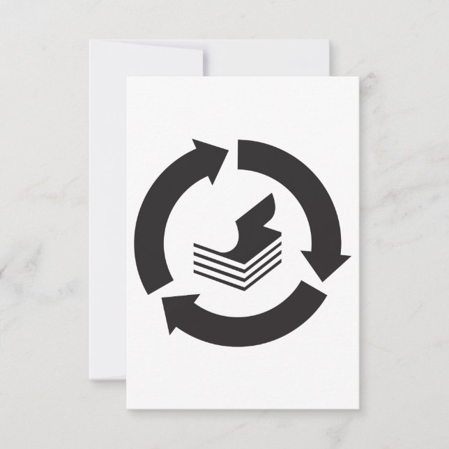 Invitations de recyclage de papier (Devant)
