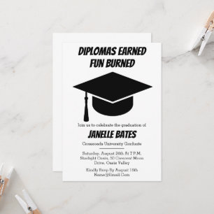 invitations de remise de diplômes modernes et tend