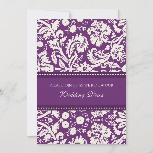 Invitations de renouvellement de voeu de mariage (Devant)