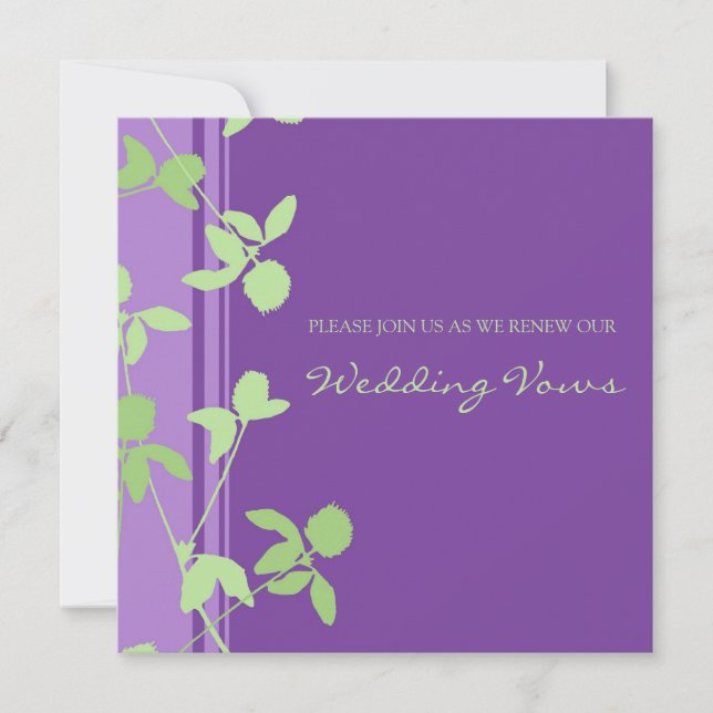 Invitations De Renouvellement De Vow Du Mariage De (Devant)