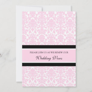 Invitations de renouvellement Vow Mariage damassé 