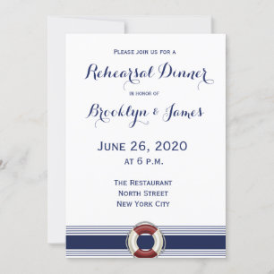 Invitations de répétition de Mariages nautiques