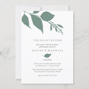 Invitations de répétition simples Feuilles verts