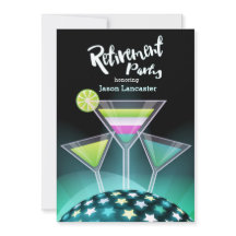 Invitations de retraite Festive Toast