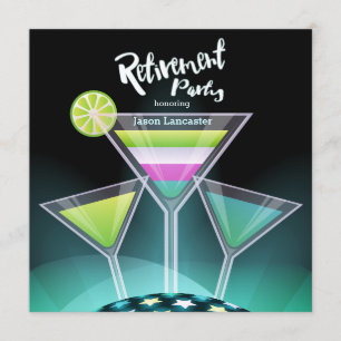 Invitations de retraite Festive Toast