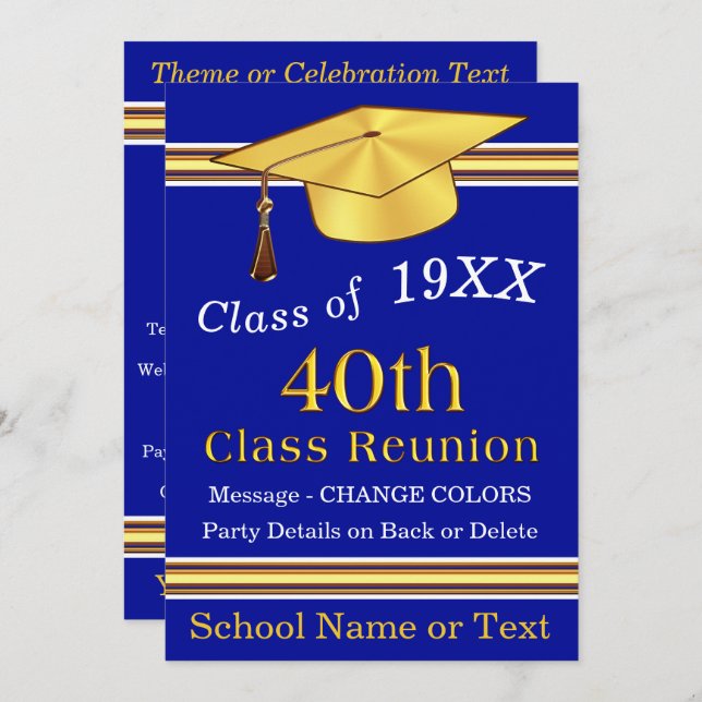 Invitations de réunion de 40e classe, CHANGER DE C (Devant / Derrière)