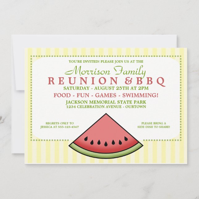 Invitations de réunion de famille de la tranche de (Devant)