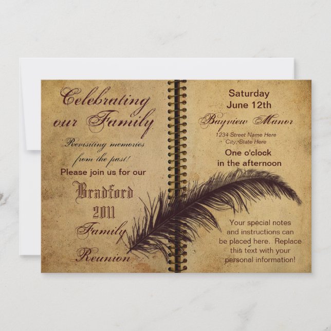 Invitations de réunion familiale - Conception clas (Devant)