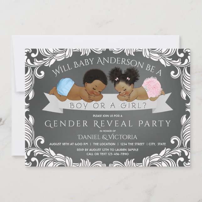 Invitations de révélations de genre afro-américain (Devant)