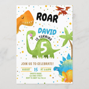 Invitations de Roar Dinosaur