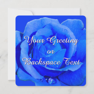 Invitations de roses Cartes RSVP Rose bleu personn