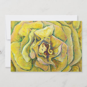Invitations de Roses personnalisés de Rose jaune