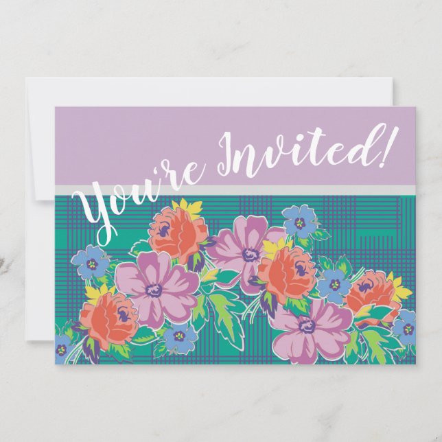 Invitations de Roses vintages (Devant)