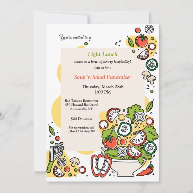 Invitations de salade Bowl (Devant)