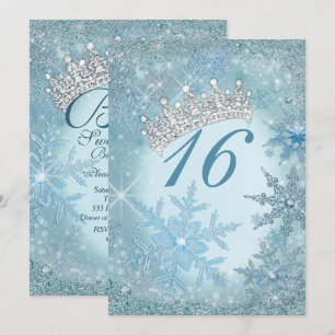 Invitations de Snowflake Winter Wonderland