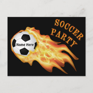 Invitations de soccer personnalisées, VOTRE TEXTE,