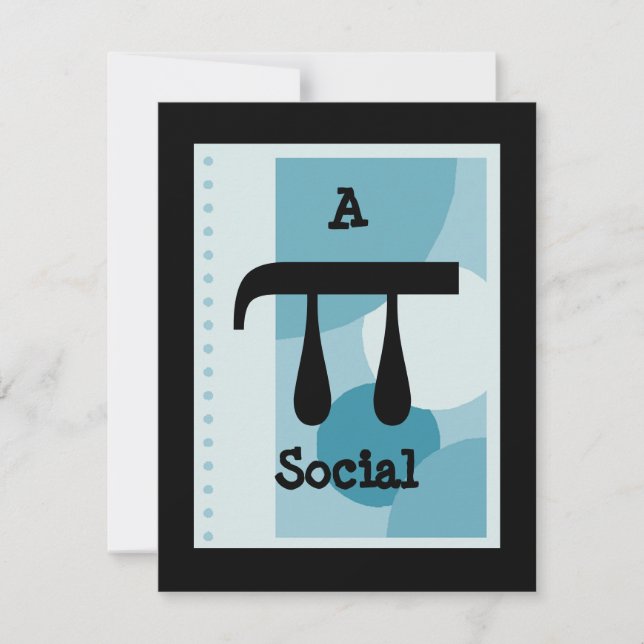 Invitations de Social de tarte de partie ou (Devant)
