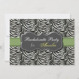 Invitations de soirée Bachelorette verte tendance