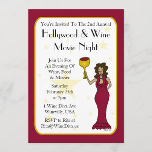 Invitations de soirée sur mesure de Wine Diva