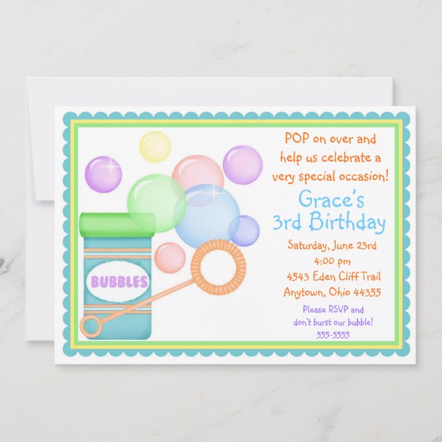 Invitations de soufflement d'anniversaire de (Devant)