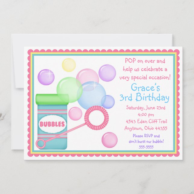 Invitations de soufflement d'anniversaire de (Devant)