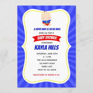 Invitations de super-héros - Anniversaire de garço