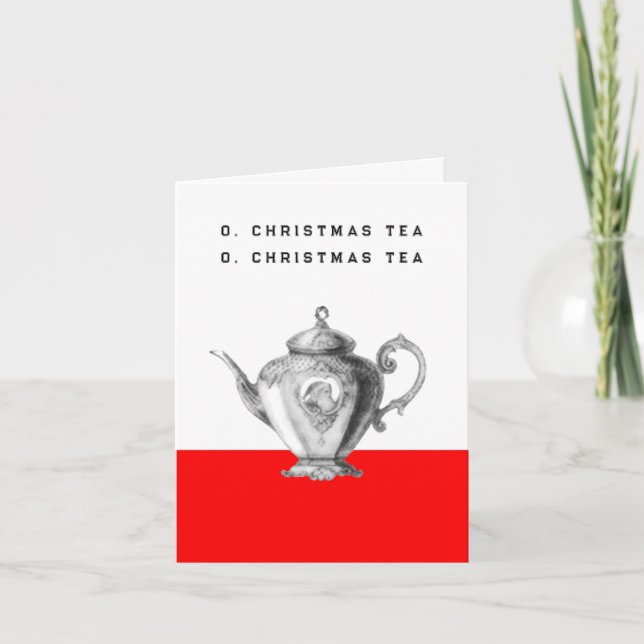 Invitations de thé de Noël (Devant)