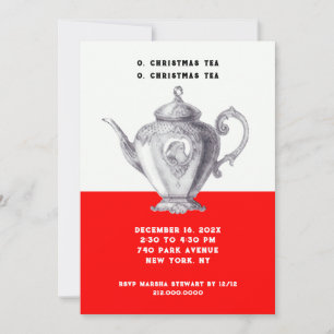 Invitations de thé de vacances