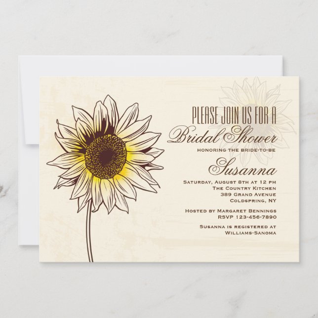 Invitations de tournesol (Devant)