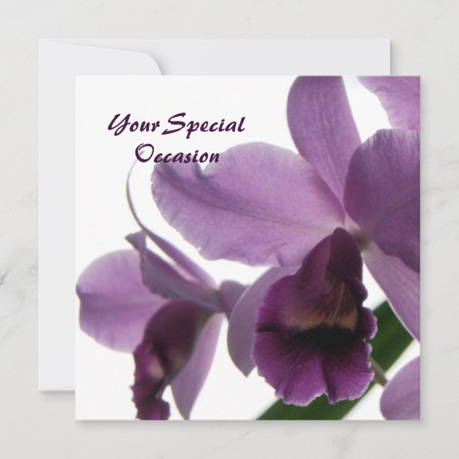 Invitations de toutes les occasions d'Orchidées (Devant)