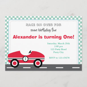 Invitations De Voitures De Course (Les Garçons Se 