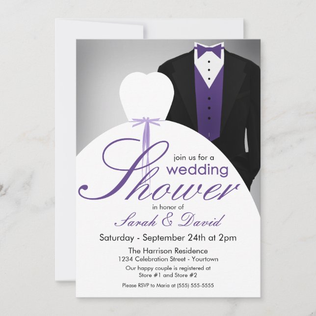 Invitations de Wedding shower Couples (Devant)