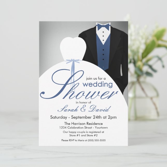 Invitations de Wedding shower Couples (Debout devant)