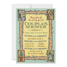 Invitations de Wedding showers Rustic Garden Coupl