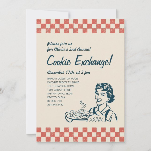 Invitations d'échange de cookies (Devant)