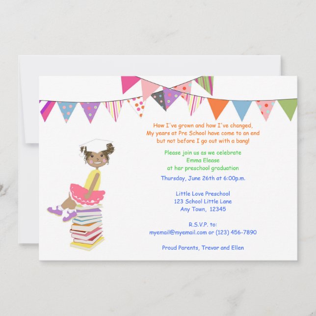 Invitations d'école maternelle ou de jardin (Devant)