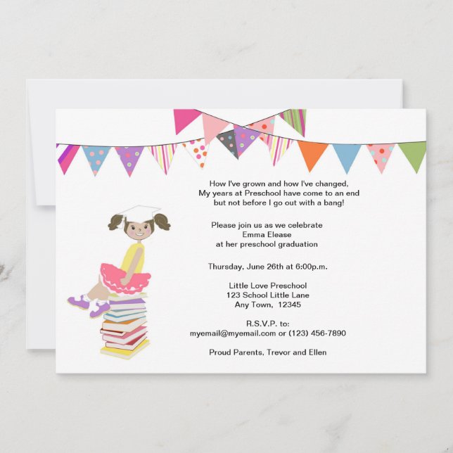 Invitations d'école maternelle ou de jardin (Devant)