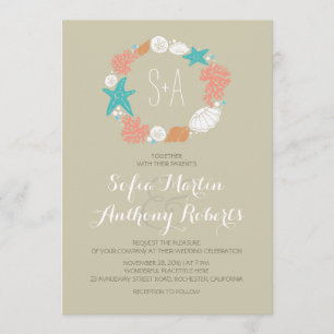 invitations décontractées à mariage sur la plage