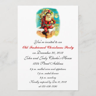 Invitations démodées de fête de Noël