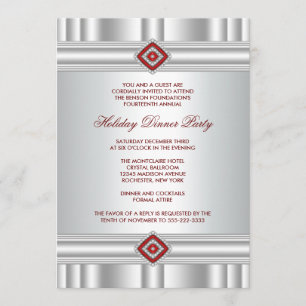 Invitations d'entreprise de fête de vacances