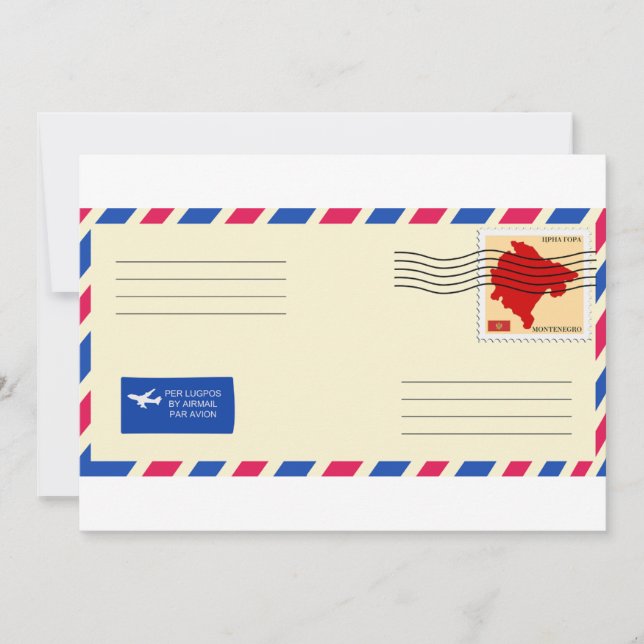Invitations d'enveloppe de par avion (Devant)