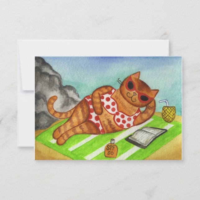Invitations d'été pour chats de Bikini (Devant)
